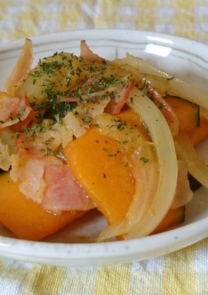 かぼちゃとベーコンのカレー炒め-レシピのメイン写真