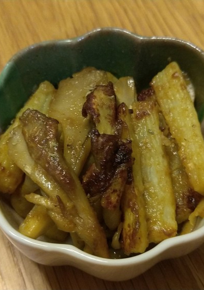 簡単☆長芋とマイタケのカレー粉炒め-レシピのメイン写真