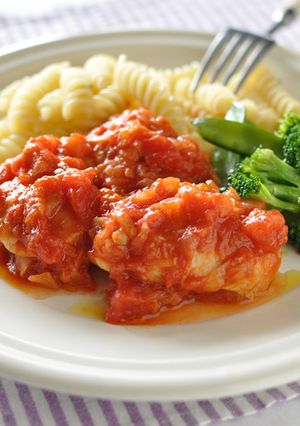 フライパン一つでできる“鶏肉のトマト煮”-レシピのメイン写真