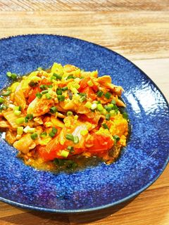 豚肉とトマトのキムチ卵とじ-レシピのメイン写真