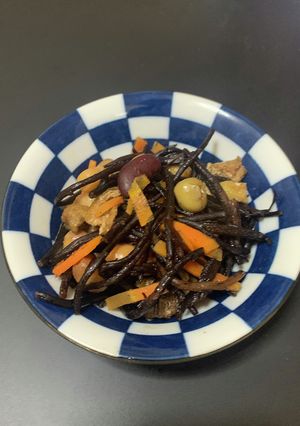 毎日育毛生活！長ひじきの煮物-レシピのメイン写真