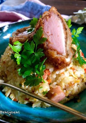 合鴨ロースカツトッピング(炒飯)-レシピのメイン写真