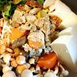 残った牛すじこんにゃく大根をトマト鍋に