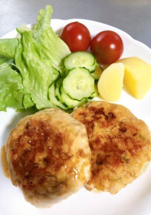 なめ茸つくねハンバーグ-レシピのメイン写真