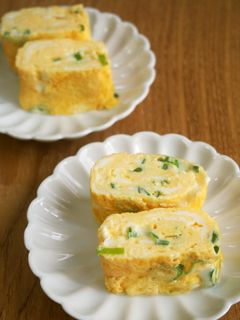 ねぎとチーズのだし巻き卵♪ねぎチーズ香る-レシピのメイン写真