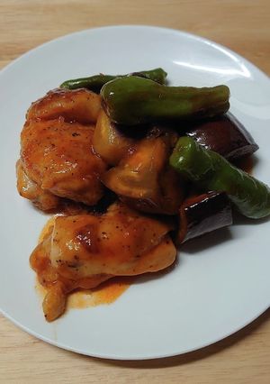 鶏と茄子の甘酢炒め-レシピのメイン写真