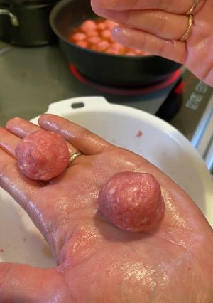 簡単倍速！肉団子、白玉等の丸め方！-レシピのメイン写真