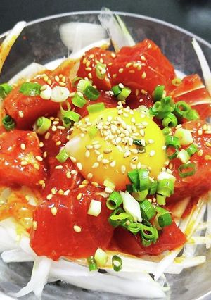 甘くないまぐろのユッケ-レシピのメイン写真