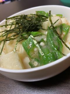 オクラと長いもの梅サラダ-レシピのメイン写真