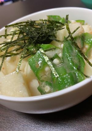 オクラと長いもの梅サラダ-レシピのメイン写真