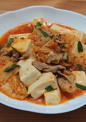 簡単♪ 豚キムチ麻婆豆腐-レシピのメイン写真