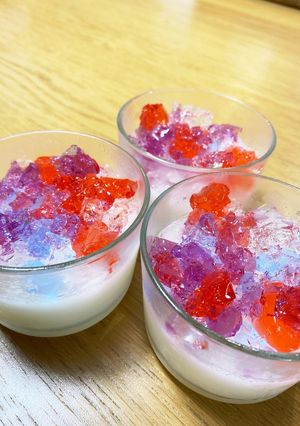 キラキラ　鮮やか　あじさいゼリー-レシピのメイン写真