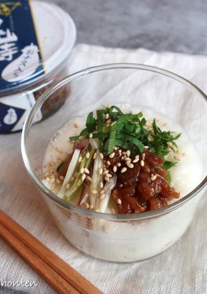 金山寺味噌と薬味で食べるとろろ-レシピのメイン写真