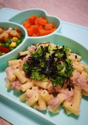 手づかみ食べに！ツナクリームマカロニ！-レシピのメイン写真