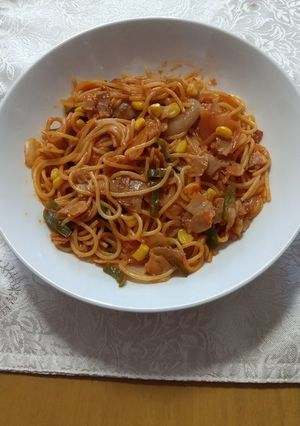ナポリタンスパゲティ-レシピのメイン写真