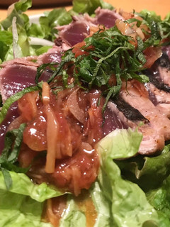 カツオのたたき☆にんにく梅だれ-レシピのメイン写真