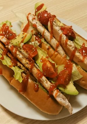 チキンソテーとアボカドのサンド-レシピのメイン写真