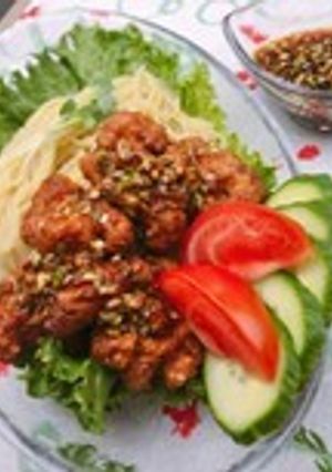 鶏唐揚げの香味ソースがけ冷やし中華-レシピのメイン写真