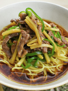 青椒肉絲トッピング醤油ラーメン-レシピのメイン写真