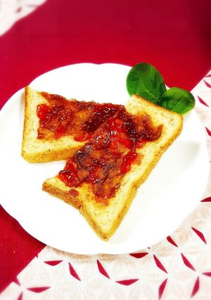 あんこ&苺ジャムトースト-レシピのメイン写真