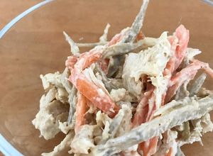 きんぴらと茹でササミで☆鶏ごぼうサラダ-レシピのメイン写真