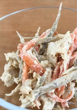 きんぴらと茹でササミで☆鶏ごぼうサラダ-レシピのメイン写真