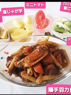 鶏手羽マカロニカレー.他-レシピのメイン写真