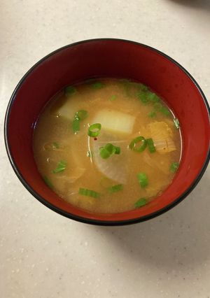 キムチで味噌汁-レシピのメイン写真