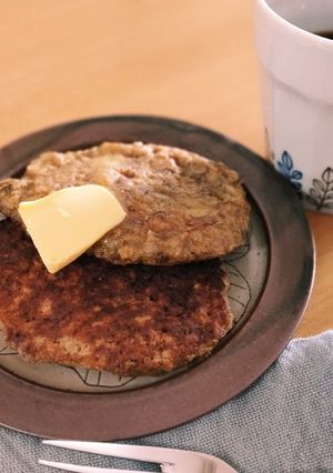 砂糖不使用 バナナオートミールパンケーキ-レシピのメイン写真