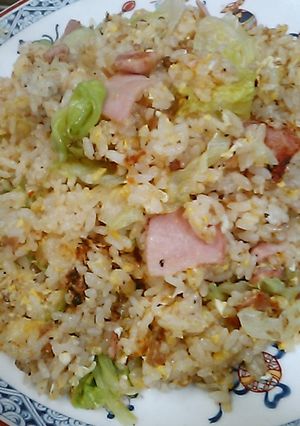 レタスチャーハン、醤油卵を最後に入れる。-レシピのメイン写真