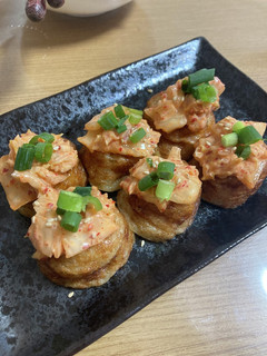 おつまみにキムマヨたこ焼き♫-レシピのメイン写真