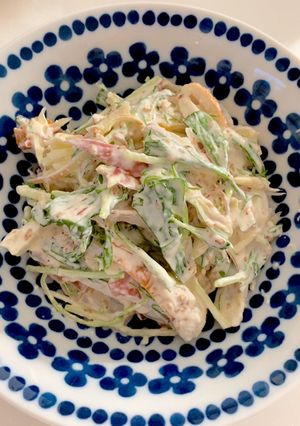 シャキシャキ水菜とみょうがの豆腐サラダ-レシピのメイン写真