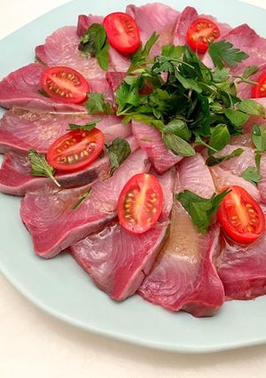 ぶりのカルパッチョ レモンソース-レシピのメイン写真