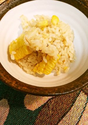 コーンツナ炊き込みご飯-レシピのメイン写真