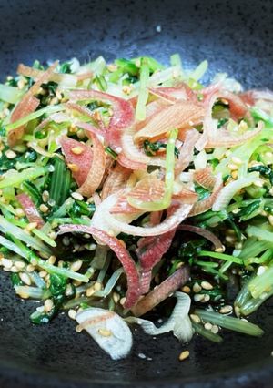 初夏にぴったり♪水菜と茗荷の和え物-レシピのメイン写真