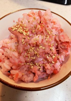 #豚肉と紅生姜のやみつき混ぜご飯-レシピのメイン写真