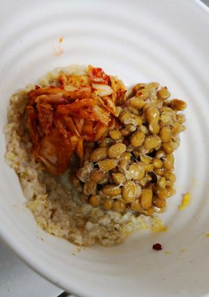 腸活！キムチ納豆オートミール-レシピのメイン写真