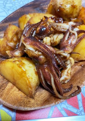 新じゃがとイカの煮つけ -レシピのメイン写真