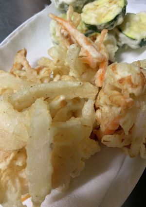 富山の白エビ、ちくわ、玉ねぎかき揚げ-レシピのメイン写真