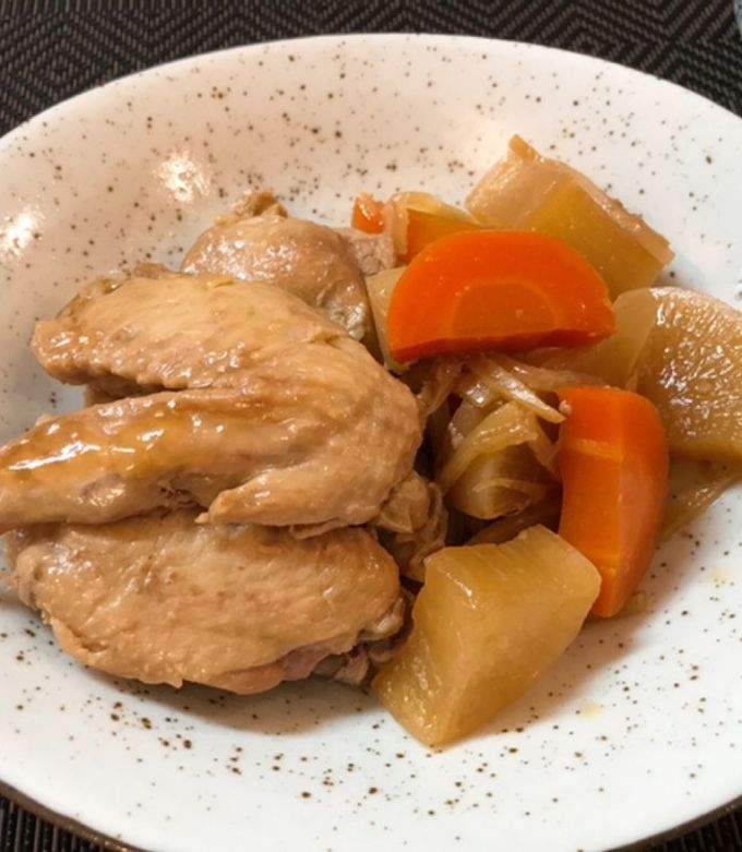 手羽元手羽先のとろとろにんにく醤油煮♡-レシピのメイン写真