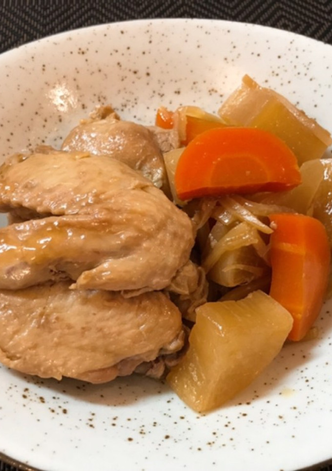 手羽元手羽先のとろとろにんにく醤油煮♡-レシピのメイン写真