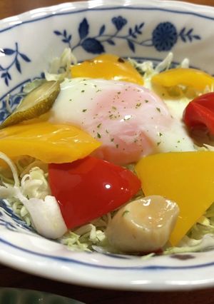 温泉たまごのサラダ-レシピのメイン写真