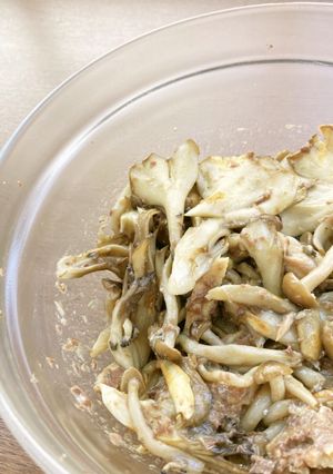 焼ききのこ＆まいわし油漬の和え物-レシピのメイン写真