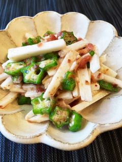長いもとおくらのおかか梅和え-レシピのメイン写真
