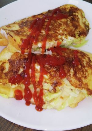 クロックムッシュ ハムチーズキャベツ入り-レシピのメイン写真
