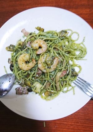 ズボラ飯★市販バジルソースのバジルパスタ-レシピのメイン写真