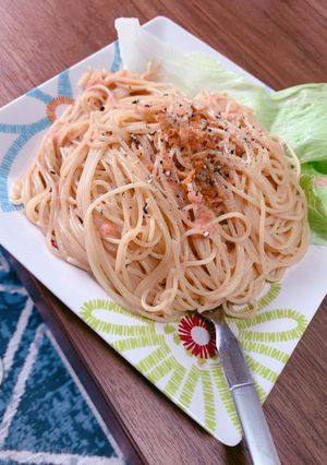 バターも生クリームもいらない!たらこスパ-レシピのメイン写真