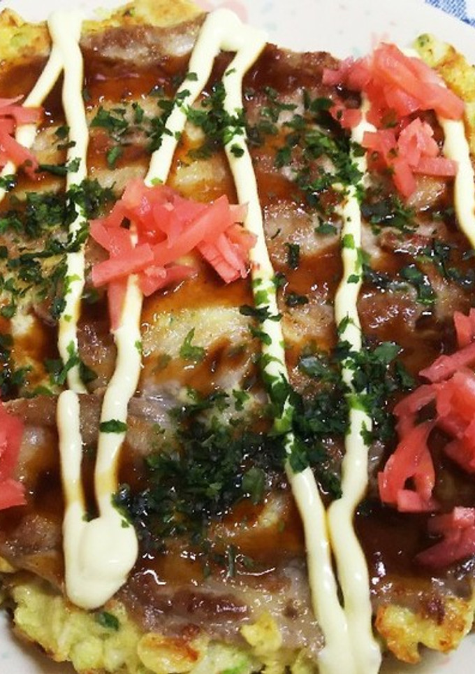 冷凍豆腐と卵の生地でヘルシーお好み焼風♪-レシピのメイン写真