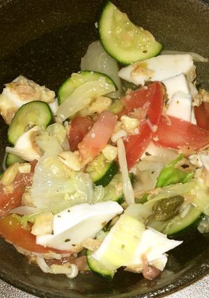 ツナとナッツとチーズのイタリアンサラダ-レシピのメイン写真