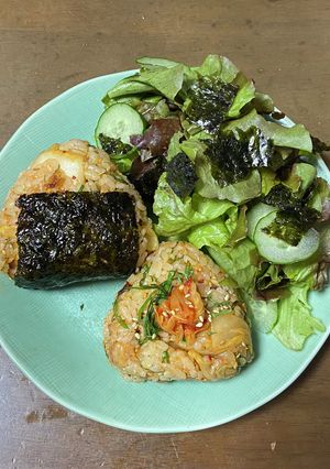 本技キムチ！干物とキムチのまぜおむすび！-レシピのメイン写真